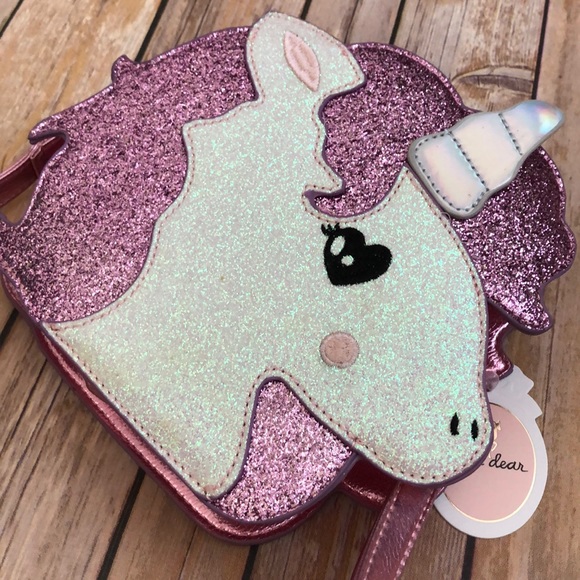 BRAND NEW Glittered Unicorn Purse - Pink - Picture 3 of 4